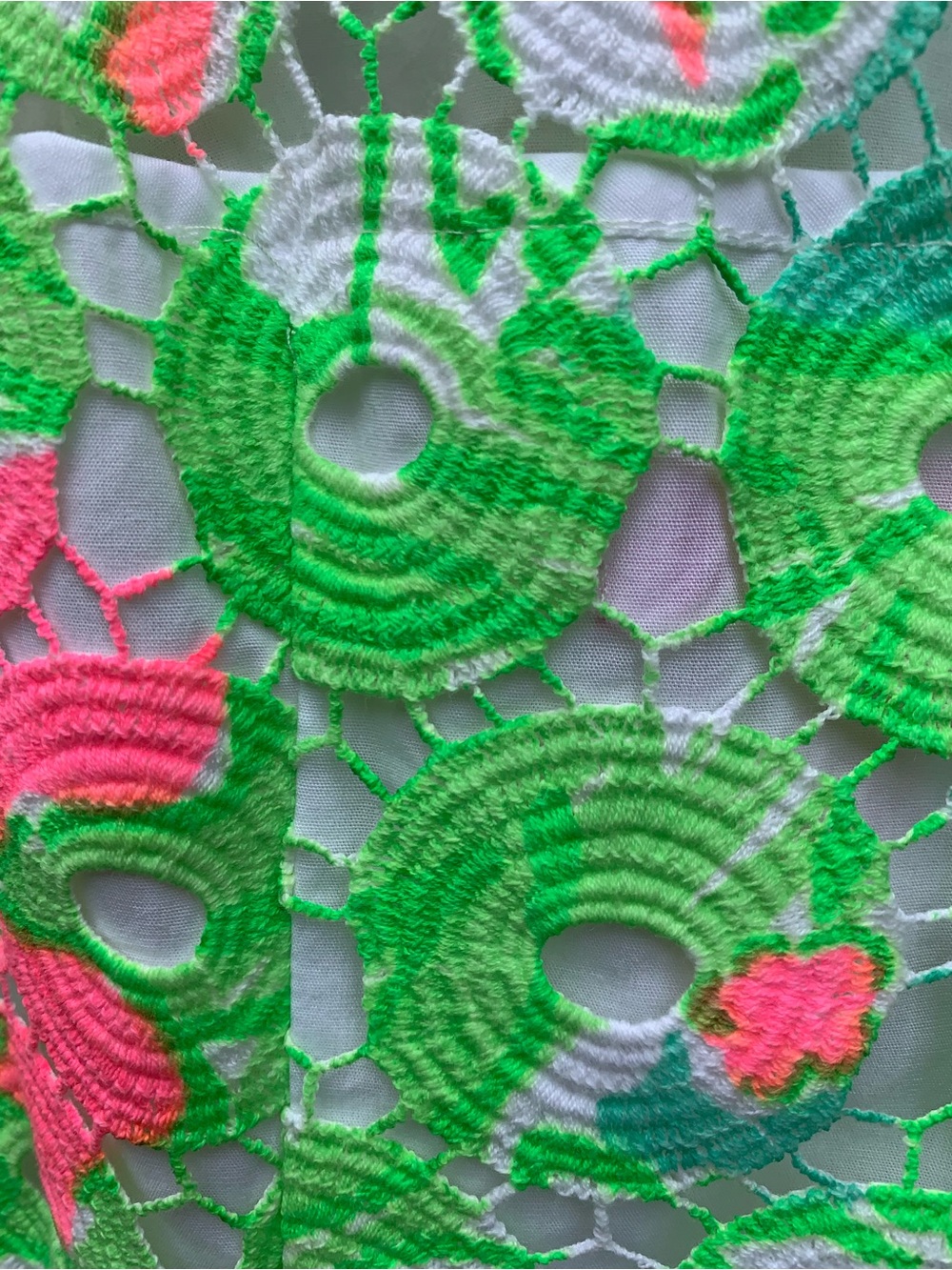 Lilly Pulitzer Splish Splash lace dress fluorescent floral pattern 4 - Picture 2 of 8